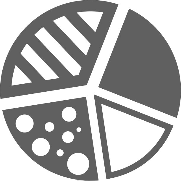 灰色饼图图标图片下载