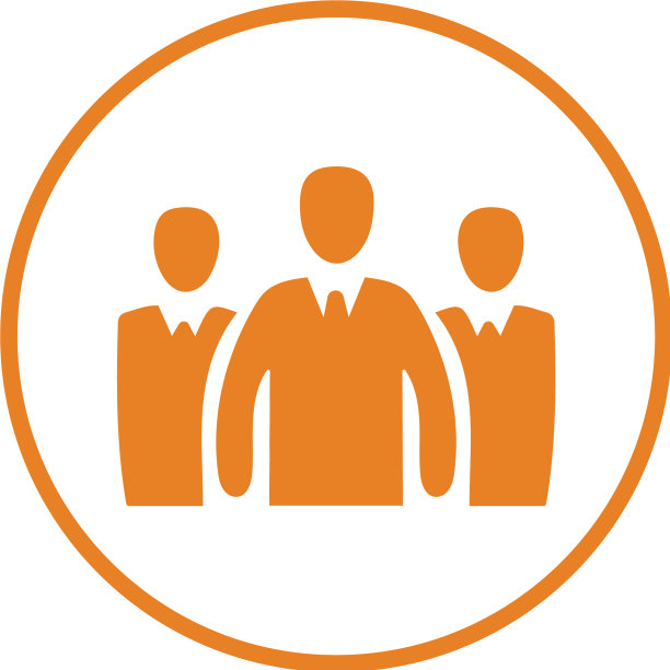 商业领袖图标橙色图片下载