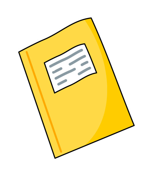 卡通练习本黄色图片下载