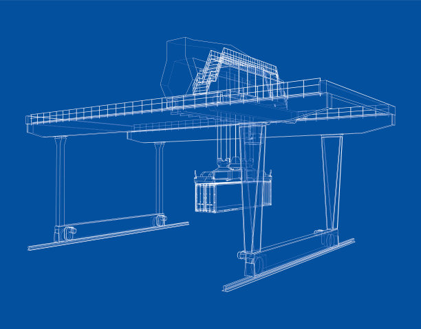 轨道式龙门集装箱起重机外形图片下载