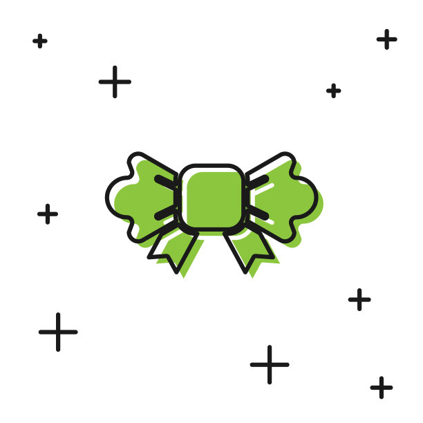 黑色蝴蝶结图标孤立的白色背景图片下载