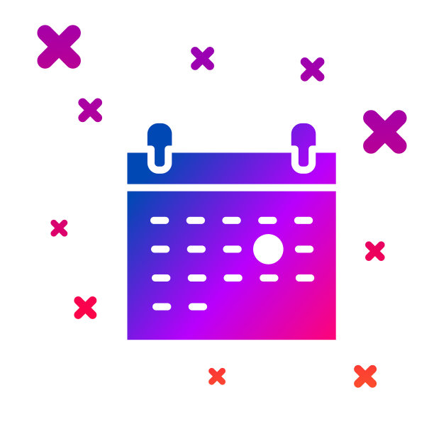 彩色日历死亡图标隔离在白色上图片下载