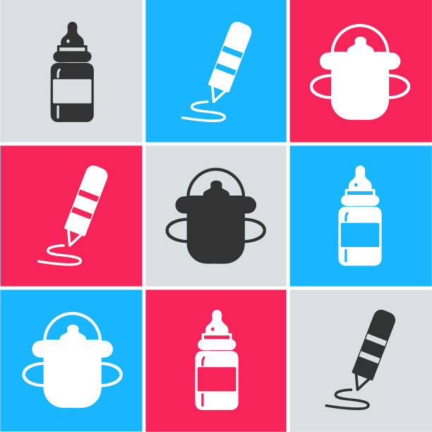 设置蜡笔绘画和婴儿图片下载