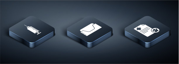 设置带有宠物疫苗剪贴板的等距注射器图片下载