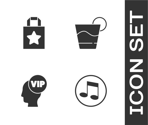 设音乐音符调购物纸袋VIP图片下载