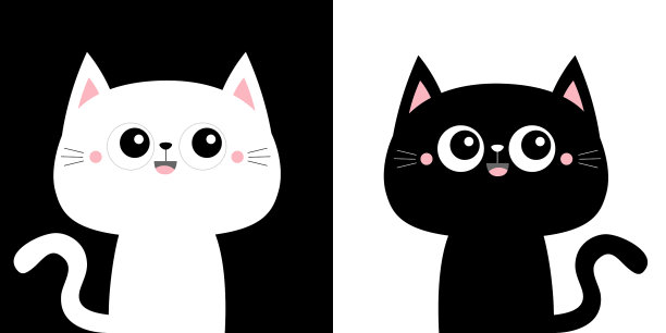 可爱的黑猫小猫图标集卡哇伊图片下载