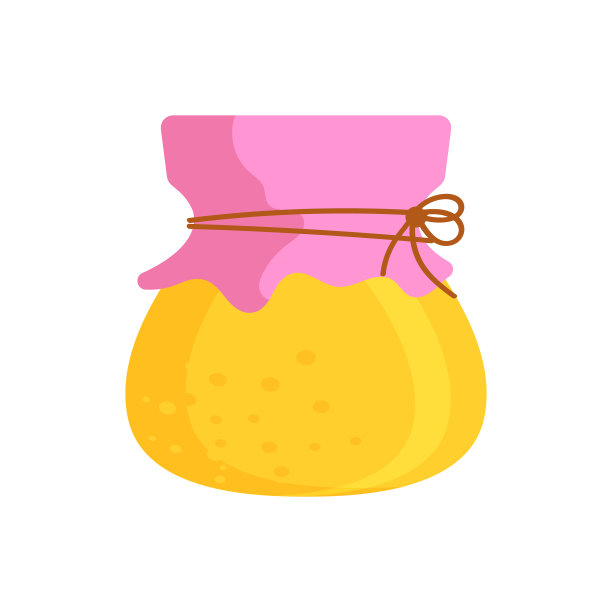 玻璃罐与金色的蜂蜜在白色的背景图片下载