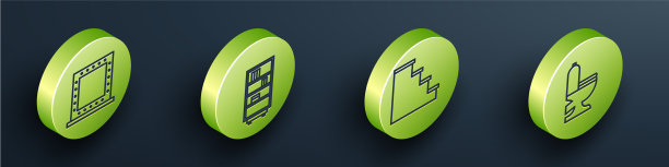 设置等距化妆镜与灯光库图片下载