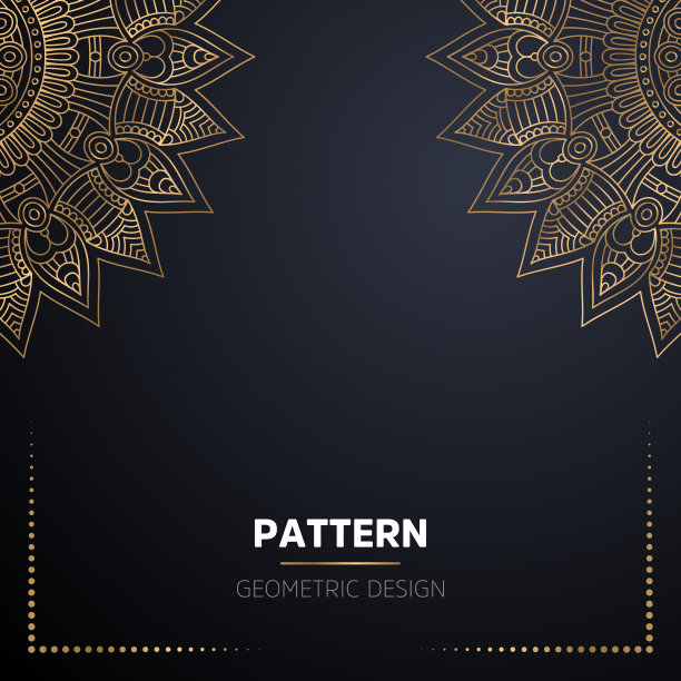 豪华装饰曼陀罗设计背景图片下载