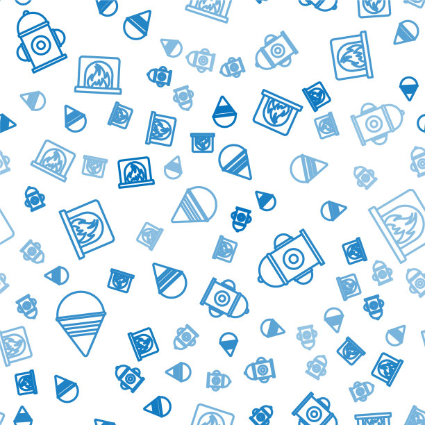 设线消防锥桶及消火栓图片下载