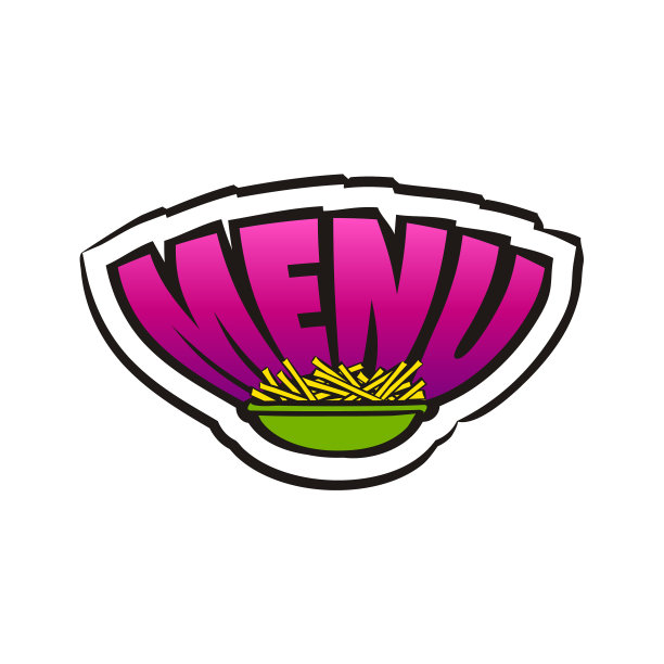 漫画菜单标志贴纸图片下载