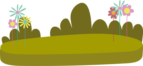 景观草花卉灌木自然卡通图片下载