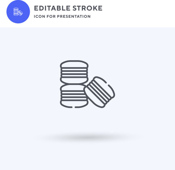 马卡龙图标填充平面符号固体图片下载