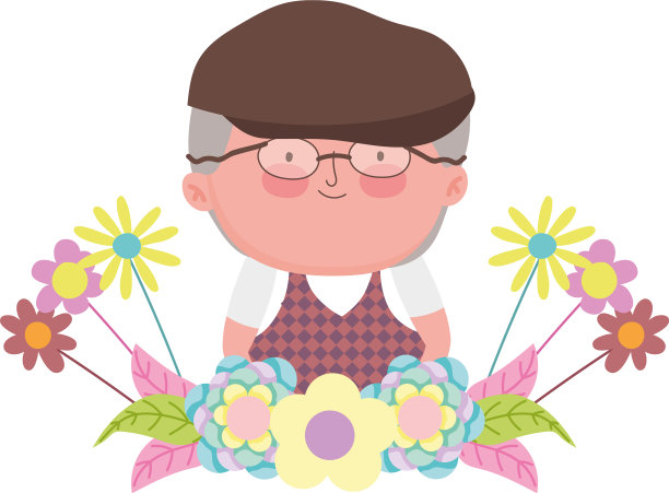 爷爷奶奶一天可爱的爷爷卡通图片下载