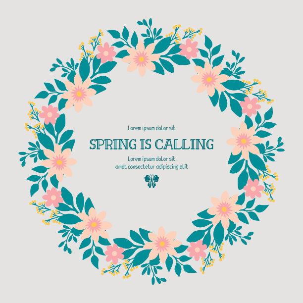 优雅的春天呼唤贺卡设计图片下载