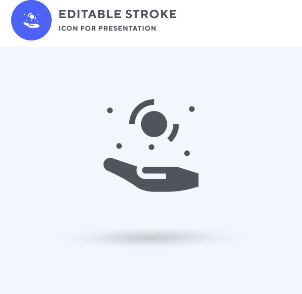 悬浮图标填充平面标志固体图片下载