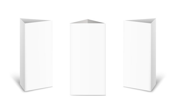 用纸制作三张白色的空帐篷卡片图片下载