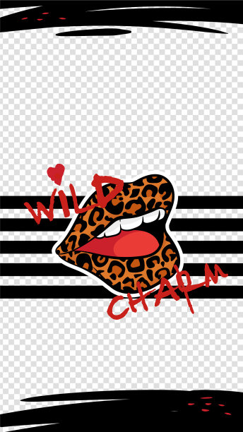 社交媒体或移动接口与嘴唇图片下载