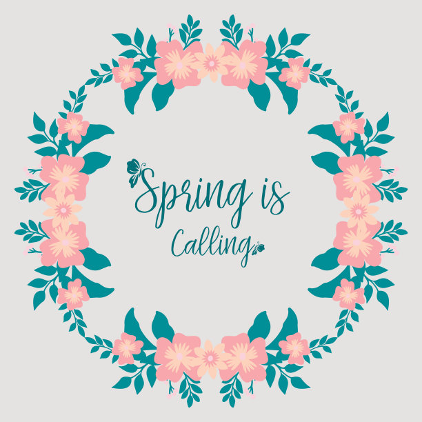 春天呼唤贺卡模板设计图片下载