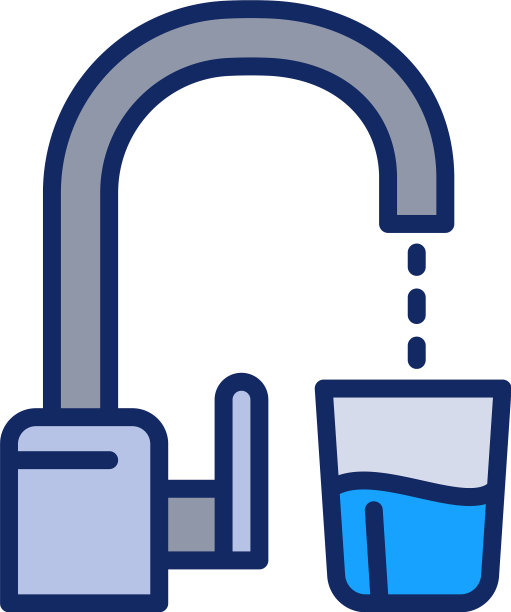 水过滤器龙头图标轮廓风格图片下载