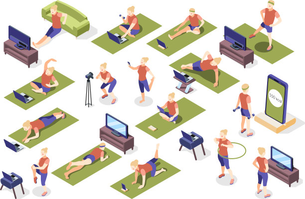 健身在线等距重色集图片下载