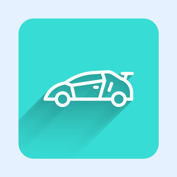 白线赛车图标孤立图片下载