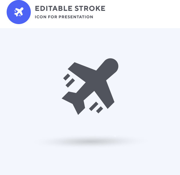 飞机飞机图标填充平面标志固体图片下载