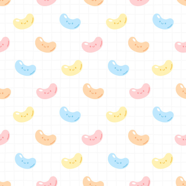 可爱的软糖软糖无缝图案背景图片下载