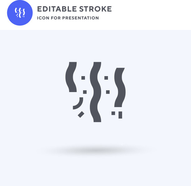 纸屑图标填充平面标志固体图片下载