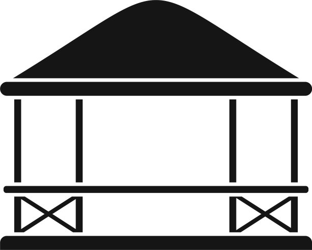 家具凉亭图标简约风格图片下载