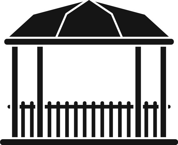 公园凉亭icon简约风格图片下载