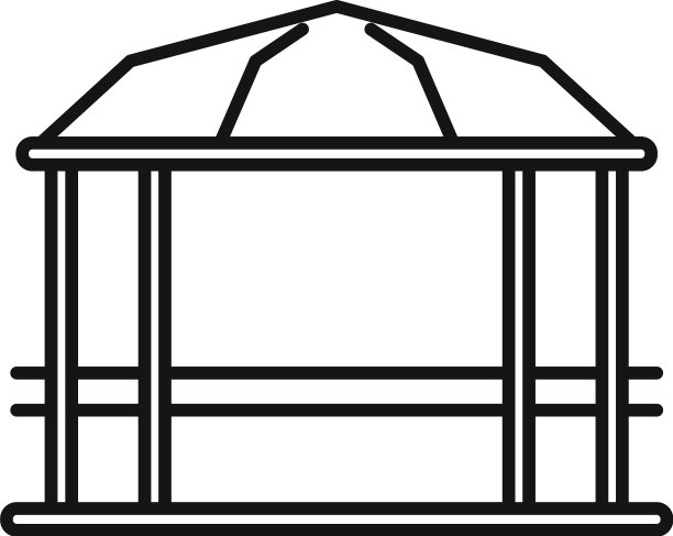 凉亭亭亭的图标轮廓风格图片下载