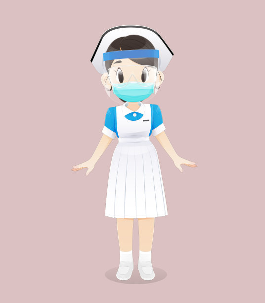 戴医用口罩的护士学生素材图片
