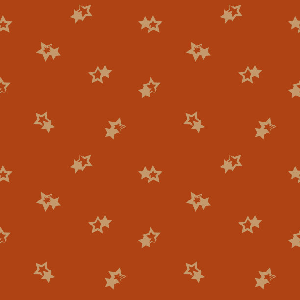 橙色星星笔触无缝图案图片下载