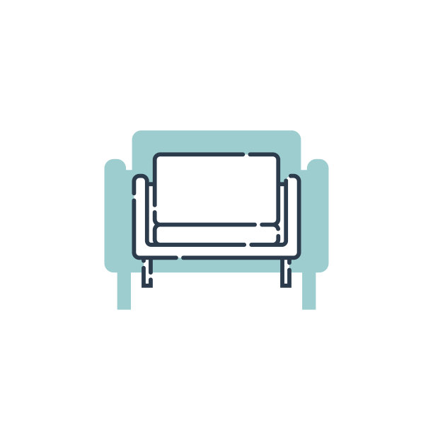 舒适的沙发，一个枕头平与长沙发图片下载