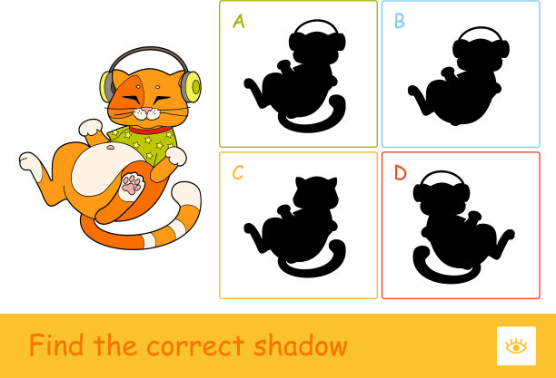 寻找正确的影子测验学习孩子图片下载