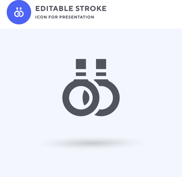 体操图标填充平面立体标志图片下载