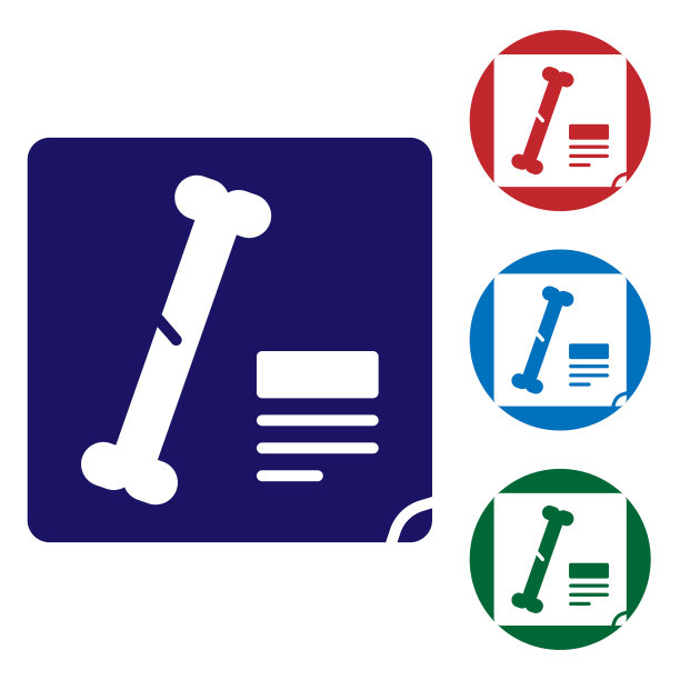 蓝色x射线照片图标孤立在白色背景图片下载