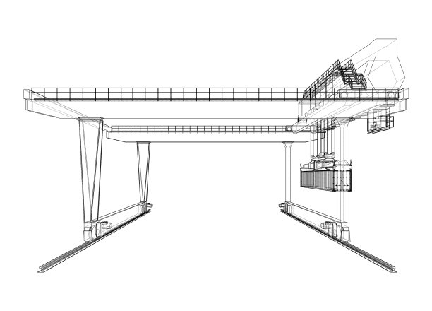 轨道式龙门集装箱起重机外形图片下载