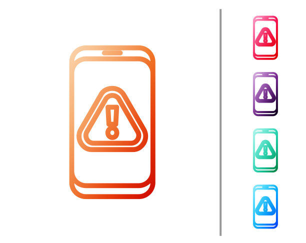 手机带有感叹号图标的红线图片下载