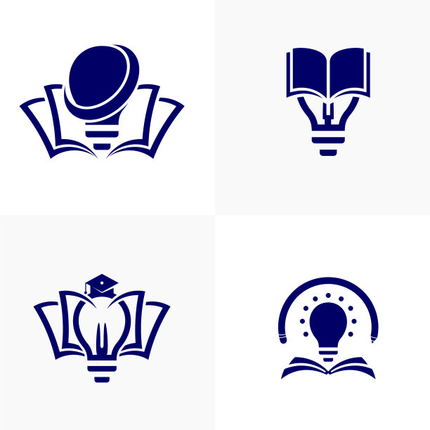 设置教育标志图标设计概念设计图片下载
