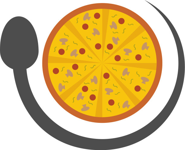 披萨标志图标设计披萨概念设计标志图片下载