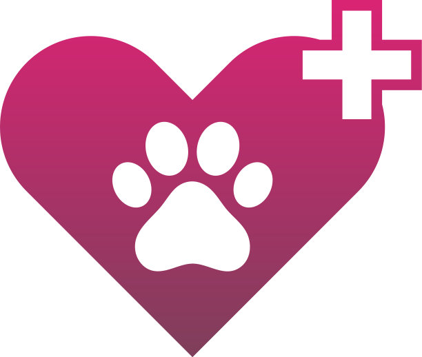 狗的足迹标志爱图标设计理念图片下载