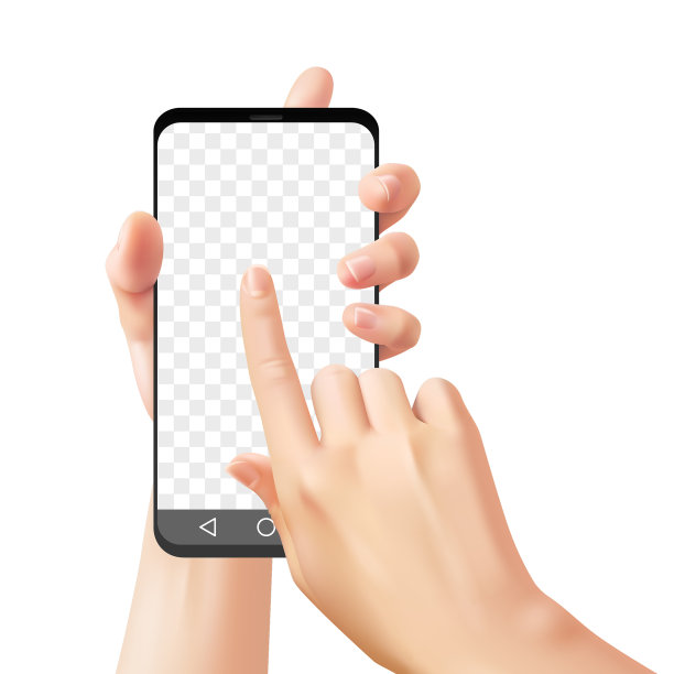 手持智能手机的女人在用手机图片下载