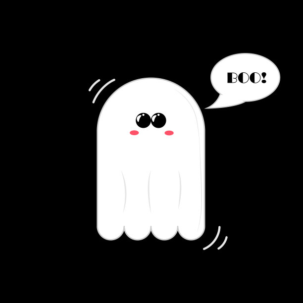 可爱的鬼万圣节用言语泡嘘声图片下载