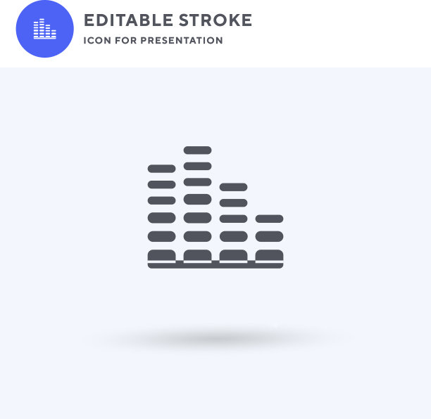 均衡器图标填充平面标志固体图片下载