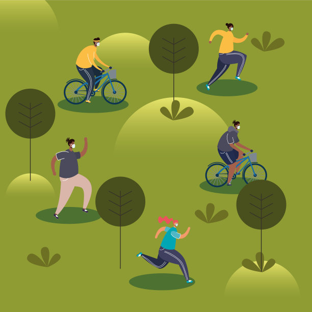 年轻人戴着医用口罩跑进来图片下载