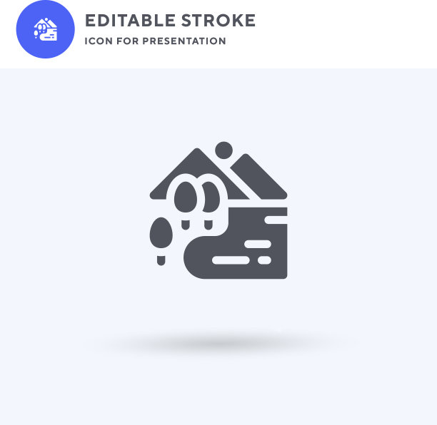 湖图标填充平面标志固体图片下载