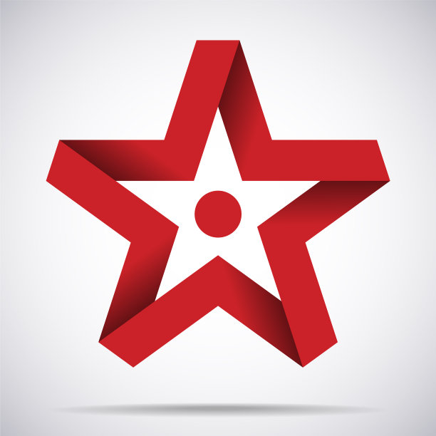 红星图标奖励标志五角形标志图片下载
