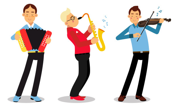 弹奏乐器的音乐家图片下载